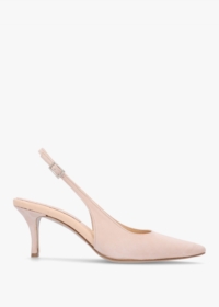 DANIEL Alvie Nude Suede Heeled Sling Backs Colour: Beige Suede, Size: