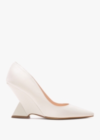 DANIEL Azack Cream Leather Wedge Court Shoes Size: 39, Colour: Camel L