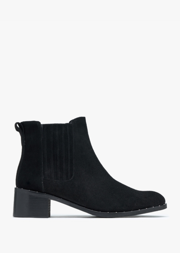 DANIEL Baver Black Suede Chelsea Boots Size: 40