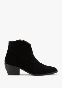 DANIEL Becks Black Suede Western Ankle Boots Size: 38, Colour: Black S