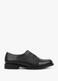 DANIEL Crystie Black Leather Embellished Oxford Shoes Colour: Black Le