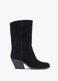 DANIEL Genesis Black Leather Western Calf Boots Colour: Black Leather,