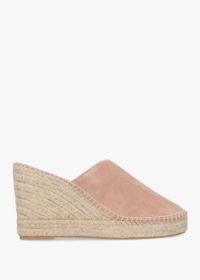 DANIEL Kris Nude Suede Wedge Espadrille Mules Colour: Beige Suede, Siz