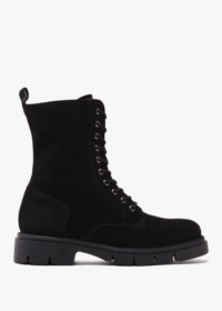 DANIEL Lacie Black Suede Lace Up Ankle Boots Size: 39, Colour: Black S