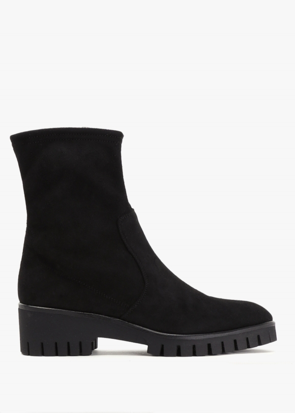 DANIEL Larity Black Suedette Ankle Boots Size: 39