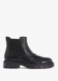 DANIEL Leah Black Leather Chelsea Boots Colour: Black Leather, Size: 4