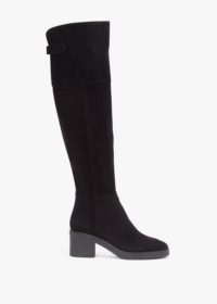 DANIEL Lette Black Suede Over The Knee Boots Size: 36, Colour: Black S