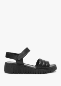 DANIEL Lola Black Leather Y Back Tread Sole Sandals Colour: Black Leat