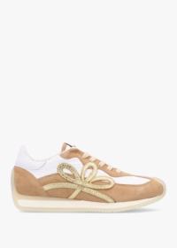 DANIEL Movie Gold & Tan Suede Runner Trainers Size: 40, Colour: Gold L