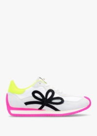 DANIEL Movie Pink & Yellow Suede Runner Trainers Size: 40, Colour: Pin