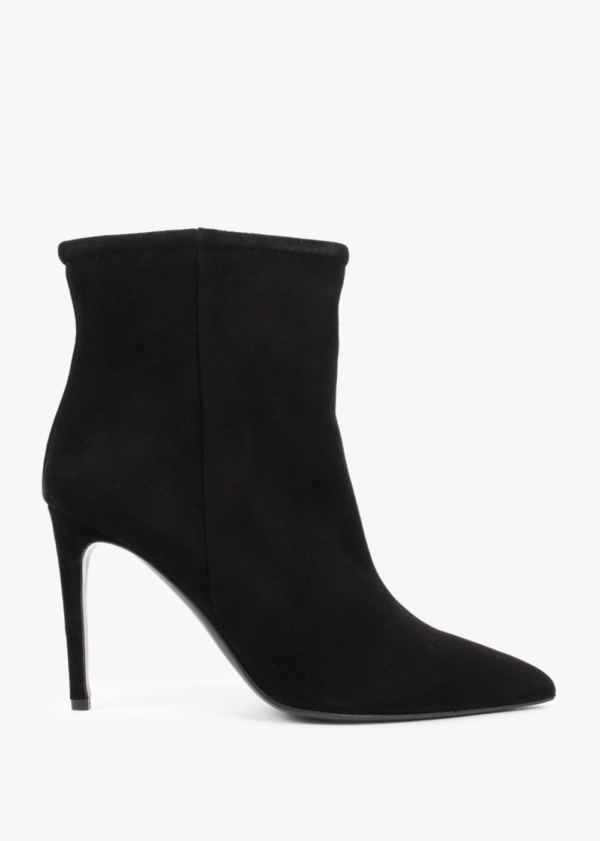 DANIEL Nully Black Suede High Heel Ankle Boots Size: 35