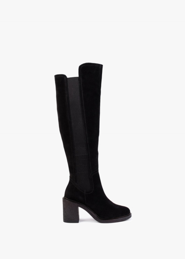 DANIEL Seety Black Suede Knee Boots Size: 37