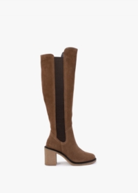 DANIEL Seety Tan Suede Knee Boots Size: 37, Colour: Tan Suede