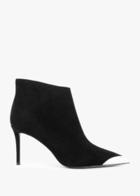 DANIEL Setan Black Suede Toe Cap Heeled Ankle Boots Size: 39, Colour: