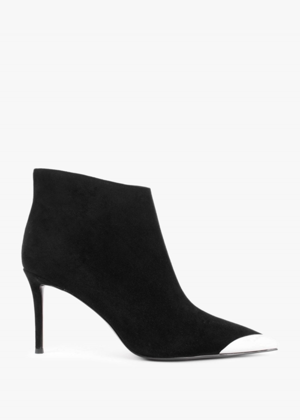 DANIEL Setan Black Suede Toe Cap Heeled Ankle Boots Size: 39