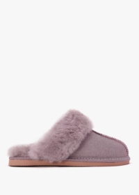 DANIEL Soglit Purple Sheepskin Slippers Size: 40, Colour: Purple Fabri