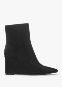 DANIEL Spire Black Suede Wedge Ankle Boots Size: 39, Colour: Black Sue