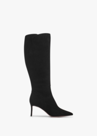 DANIEL Sylvia Black Suede Heeled Knee Boots Size: 38, Colour: Black Su