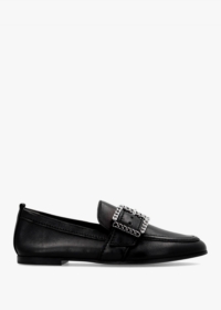 KENNEL & SCHMENGER Emma Black Leather Buckle Loafers Colour: Black Lea