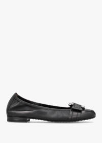 KENNEL & SCHMENGER Malu Pearl Black Leather Ballet Pumps Colour: Black