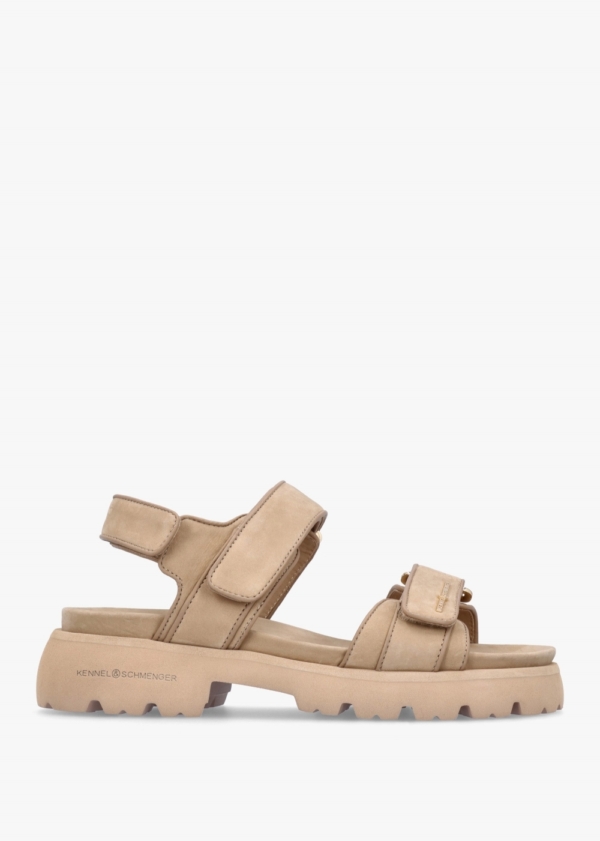 KENNEL & SCHMENGER Skill Beige Nubuck Chunky Sandals Colour: Beige Sue