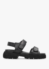 KENNEL & SCHMENGER Skill Black Leather Chunky Sandals Colour: Black Le