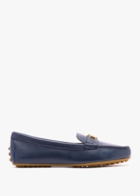 LAUREN RALPH LAUREN Barnsbury Navy Leather Loafers Size: 5, Colour: Na