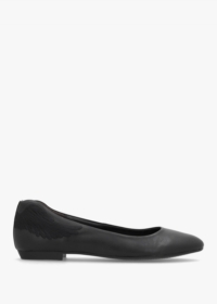 MARTE Angels Wings Black Leather Ballet Pumps Colour: Black Leather, S