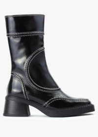 MIISTA Womens Malene Contrast Stitch Boots In Black Size: 3, Colour: B