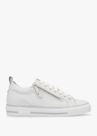 MODA IN PELLE Brayleigh White Leather Trainers Size: 40, Colour: White