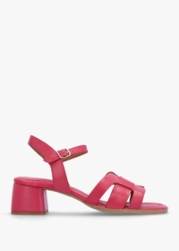 MODA IN PELLE Mariie Raspberry Leather Heeled Sandals Size: 36, Colour