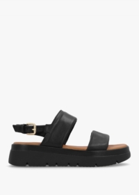 MODA IN PELLE Netty Black Leather Chunky Sandals Colour: Black Leather