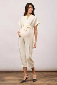 Closet London Ivory  Maternity Wrap Jumpsuit