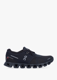 ON RUNNING Cloud 5 All Black Trainers Size: 7, Colour: Black Leather
