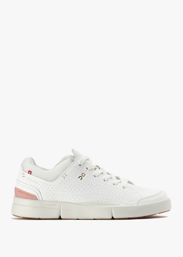 ON RUNNING Roger Centre Court White Woodrose Trainers Size: 7