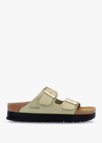 PAPILLIO Arizona Pap Flex Platform Eucalyptus Nubuck Leather Mules Siz