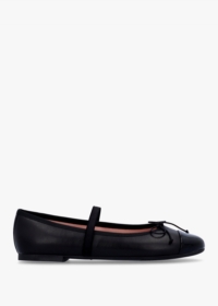 PRETTY BALLERINAS Amelie Black Leather Mary Jane Ballerina Pumps Colou