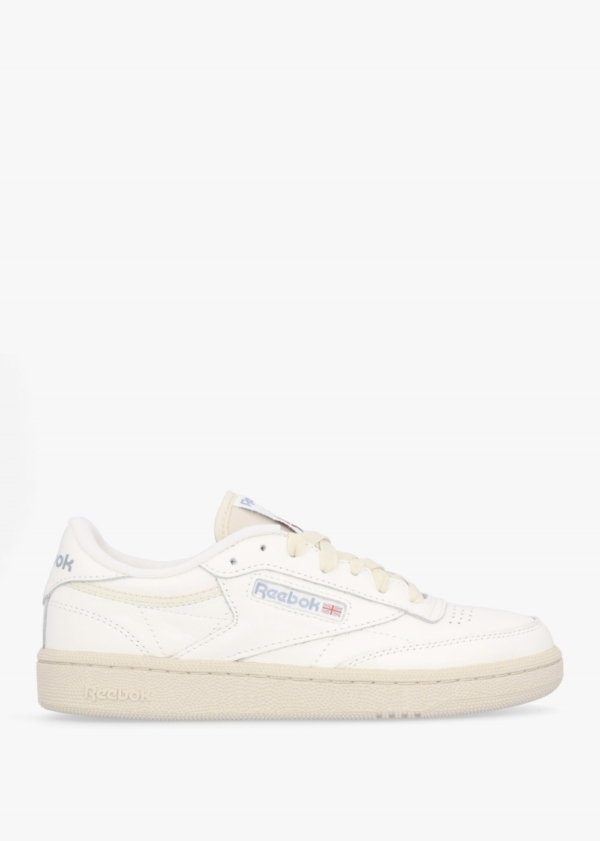 REEBOK Women&apos;s Club C 85 Chalk Paper White Vintage Blue Leather Tennis