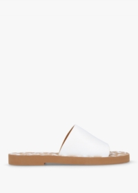 SEE BY CHLOE Essie White Leather Pool Sliders Size: 40, Colour: White