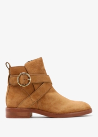 SEE BY CHLOE SBC Lyna Suede Ankle Boots Size: 7, Colour: Brown Fabric