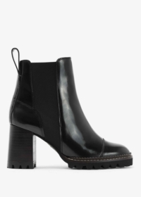 SEE BY CHLOE SBC Mallory Heeled Chelsea Boots Size: 5, Colour: Black F