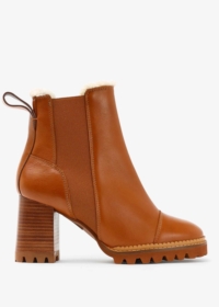 SEE BY CHLOE SBC Mallory Sherling Lined Chelsea Boots Size: 7, Colour: