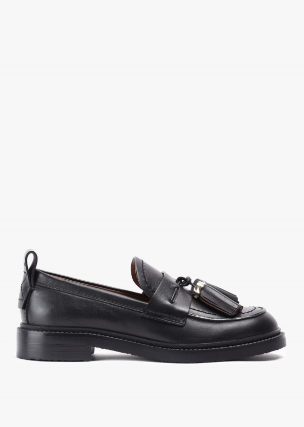 SEE BY CHLOE Skyie Black Calf Leather Loafers Colour: Black Leather