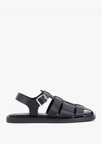 SHOE THE BEAR Krista Fisherman Black Leather Sandals Colour: Black Lea