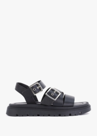 SHOE THE BEAR Rebecca Black Leather Buckled Sandals Colour: Black Leat