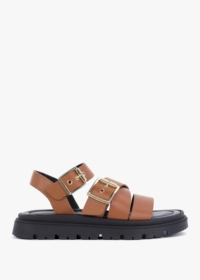 SHOE THE BEAR Rebecca Tan Leather Buckled Sandals Size: 39, Colour: Ta