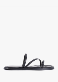 SHOE THE BEAR Selena Strap Black Leather Flat Sandals Colour: Black Le