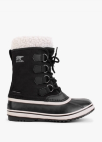 SOREL Winter Carnival Black Stone Boots Size: 4, Colour: Black Fabric