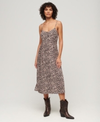 Superdry Printed Button-Up Cami Midi Dress