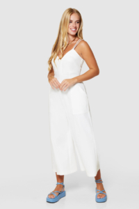 Closet London White Cropped Leg Jumpsuit